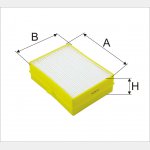 Wkład filtra kabiny WK 852 - Zamiennik: WA 60-237, CU 1722, K 1094, SC 17176  