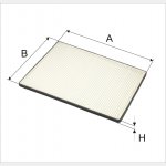 Wkład filtra kabiny  WK 853 - Zamiennik: WA 60-313, CU 3132, K 1091, SC 60007