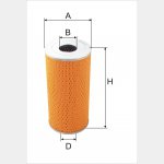 Wkład filtra oleju WO 180x - Zamienniki: WO 10-100x, H 1282x, OM 529, SO 4105