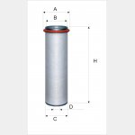 Wkład filtra powietrza WPO 387 - Zamiennik: WA 40-850, CF 1200, AM 405W, SA 11791
