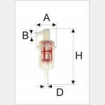 Wkład filtra paliwa  WP 145 - Zamiennik: FPS-02, WK 31/5, WK 31/11, PS 820, RT 4
