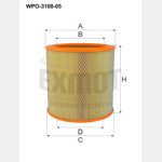  Wkład filtra powietrza WPO 3108-05 Zamienniki: brak