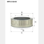 Wkład filtra powietrza WPO 3129 - 05 Zamienniki: C 42 723, 6.4148.1,6.4148.0, B004700770031, NA 414860