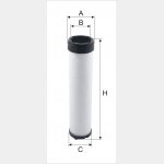 Wkład filtra powietrza WPO 832 - Zamienniki: WA 41 249, CF 75/2, AR350/1W, SA 16190