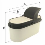 Wkład filtra powietrza WPO 949 - Zamienniki: SA 17512,  SL 82039.